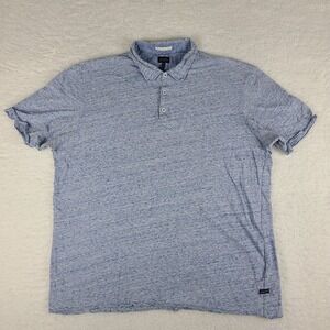 Goodman Brand Polo Shirt Mens XL Blue‎ Heathered Cotton Performance Short Sleeve